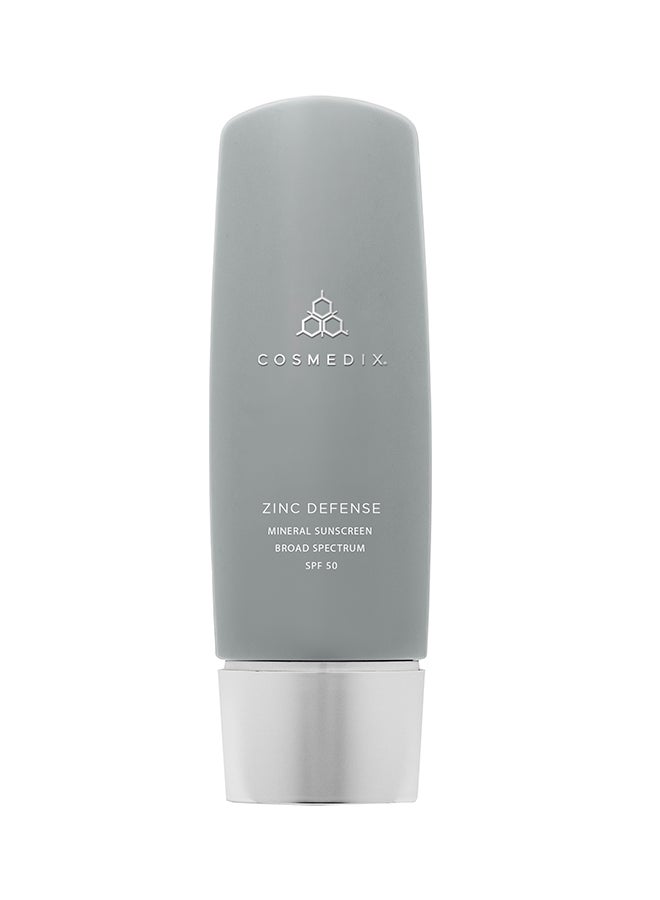 Zinc Defense Mineral Sunscreen Broad Spectrum SPF 50 UVA And UVB Protection | For All Skin Types 60ml