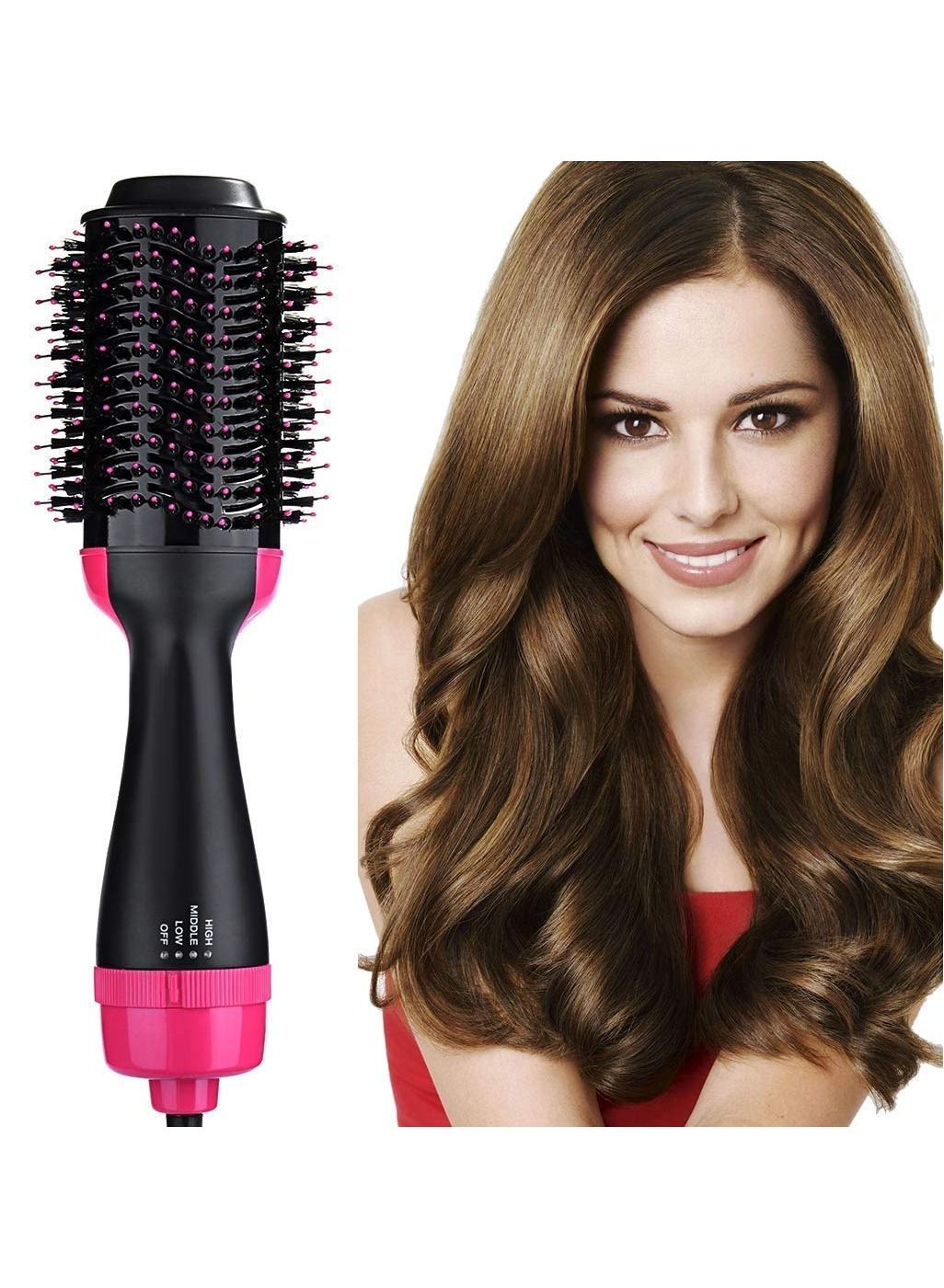 Hair Dryer Brush, Hot Air Brush,Hair Volumizer for Drying & Straightening & Curling, 3 in 1 Brush Blow Dryer Styler for Rotating Straightening, Curling, Salon Negative Ion Ceramic Dryer Brush