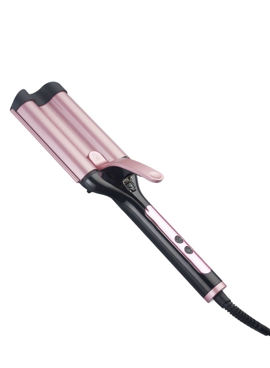 3 Barrel Curling Iron, Rapid Heating Ceramic Curling Iron With Two Temperature Controls, Ceramic Curling Iron For Deep Wave Style Curling Iron Styling Tool
