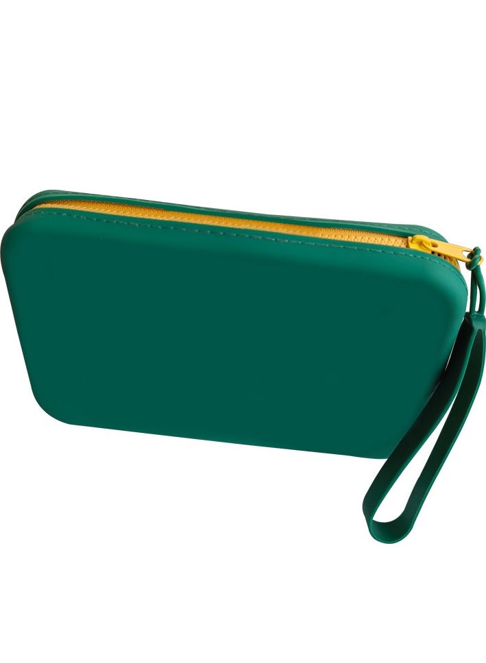 Silicon Cosmetic Bag Makeup Storage Pouch Large Capacity Waterproof With Zipper Travel Portable Makeup Brush Bag