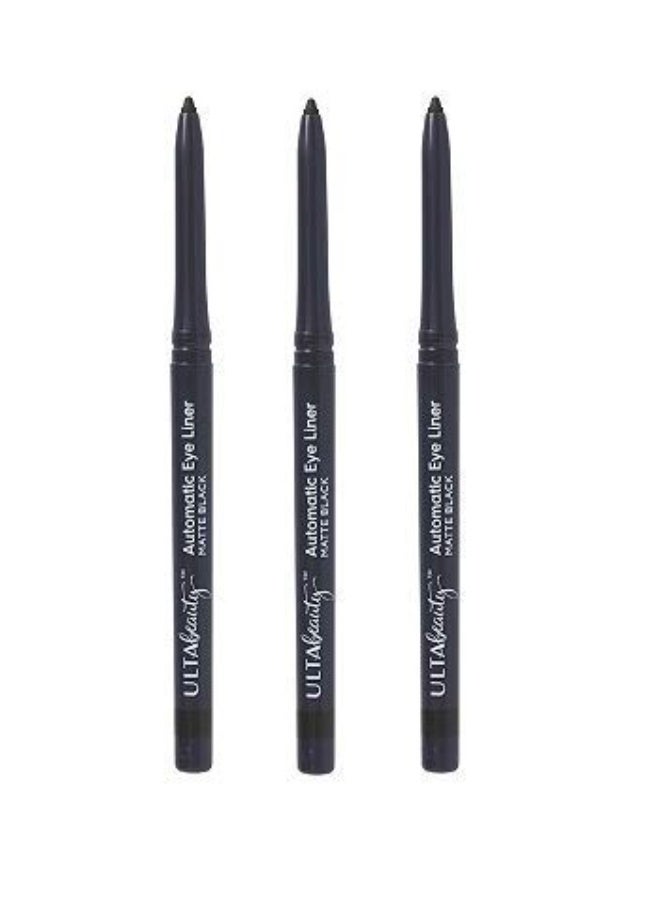 Ulta Beauty 3 Pack Automatic Eyeliner. Matte Black . Size 0.01 oz.