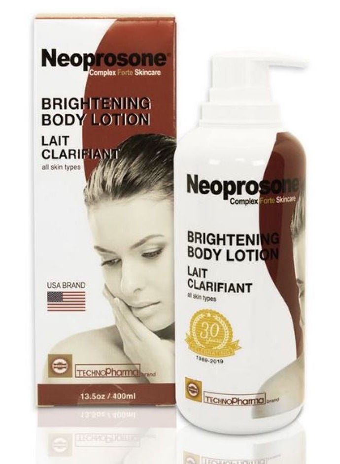 Lactic Acid Brightening Body Lotion 13.5 Fl oz, 400ml AHA Moisturizing Body Lotion for Women and Men with Shea Butter & Glycerin