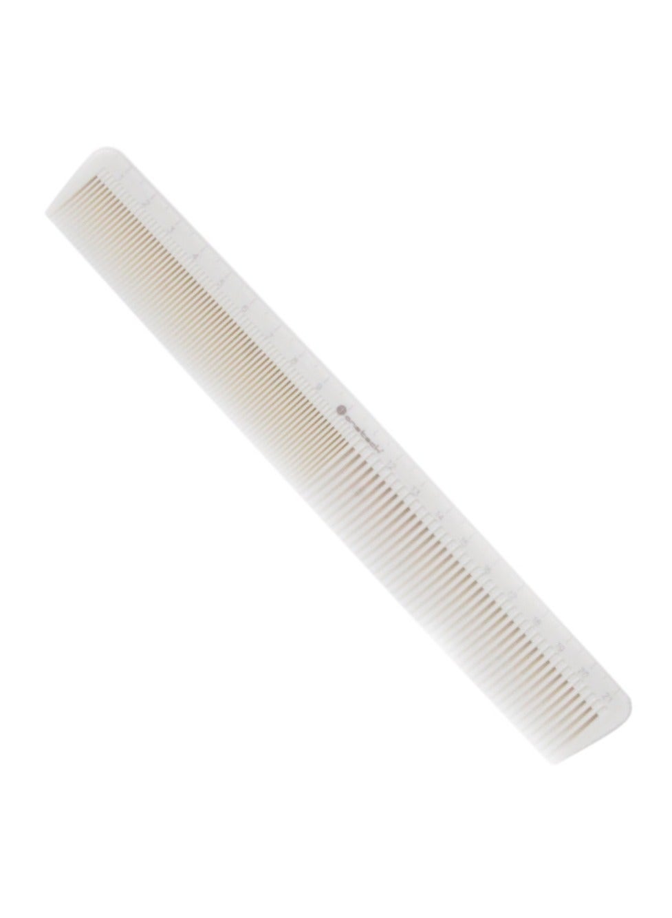 Onetech White Measuring Cutting Comb BM30 – 218x29mm Professional Hairdressing Tool with Dual-Sided Teeth and Built-In Scale