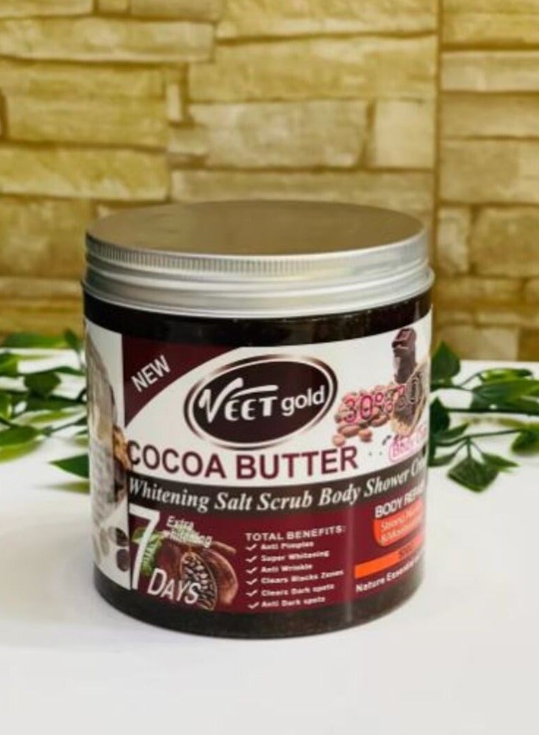 Cocoa Butter Super Whitening Salt Body Scrub 500 g