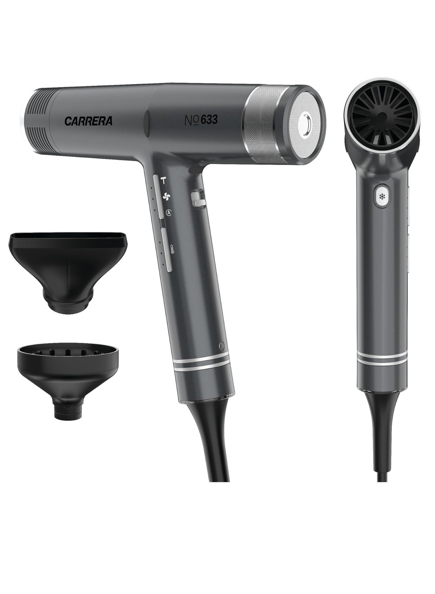 CRR633 Hair Dryer 2000W, 110,000 RPM Brushless Motor, Auto-Clean, Ionic Technology, Magnetic Nozzle & Diffuser, 3 Heat & 3 Speed Settings, Cool Shot, Lightweight, Low Noise, 2 Years Warranty