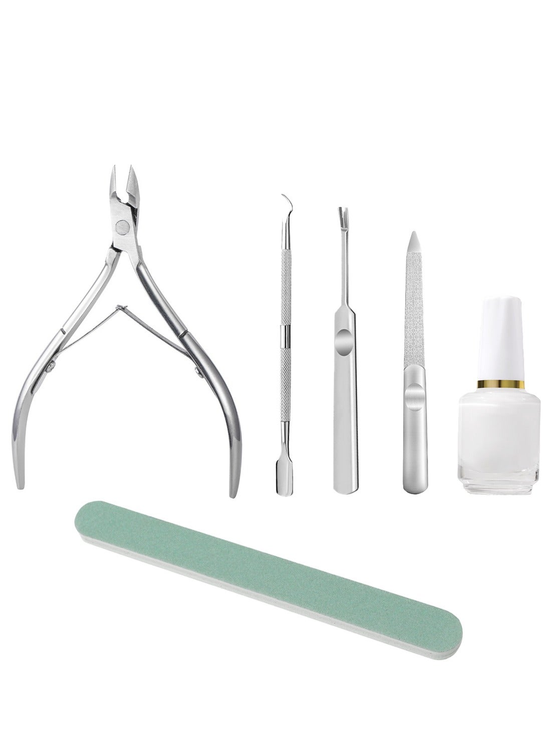 Complete Nail Care and Softening Kit - Professional Grade Nail Files, Cuticle Pusher, Cuticle Nipper and Softening Agent for Perfect Manicures