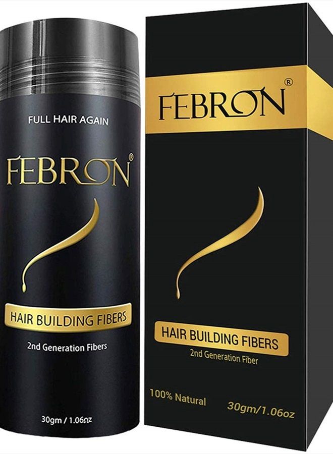 Hair Fibers For Thinning Hair BLACK Giant 30G For Women & Men Hair Loss Concealer Hair Powder Volumizing Based 100% Undetectable & Natural - Bald Spots Filler