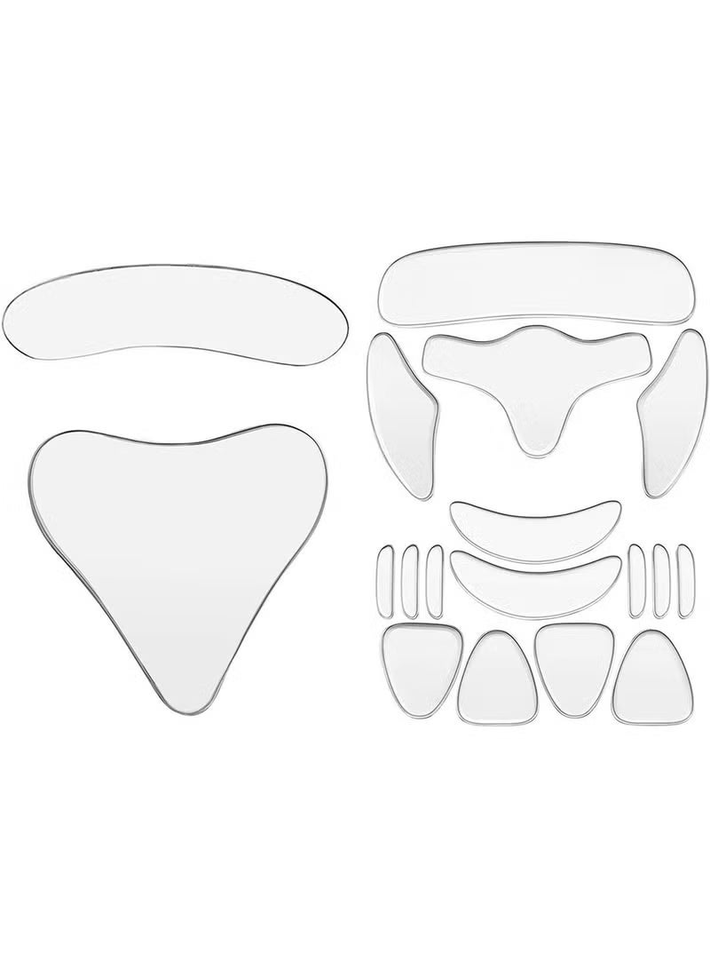 Wrinkle Patches, Face Lift Patches, Chest Wrinkle Patches, 18 Reusable Silicone Chest Wrinkle Patches, Silicone Neck Wrinkle Patches Forehead Patches Set