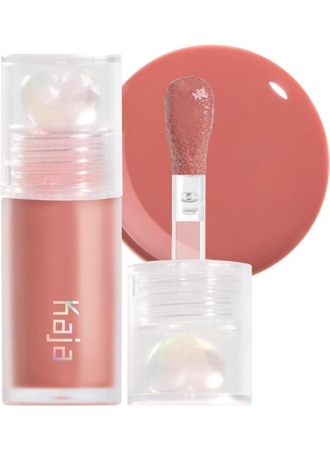 Juicy Glass Lip Oil - Fig Smoothie - Clear Tint Gloss Plumper - Hydrating Lightweight Shine with Vitamin Tree Fruit Oil, Vegan Cruelty-Free 4ml