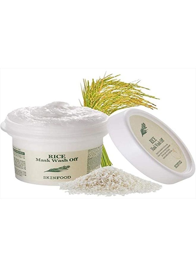 Mask Rice 120G - White Rice Exfoliating Scrub Wash Off Face Masks For Darken Skin
