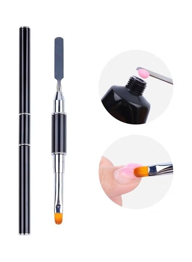 Double End Brush Pusher Multi Function UV Gel Acrylic Painting Pen Multicolour