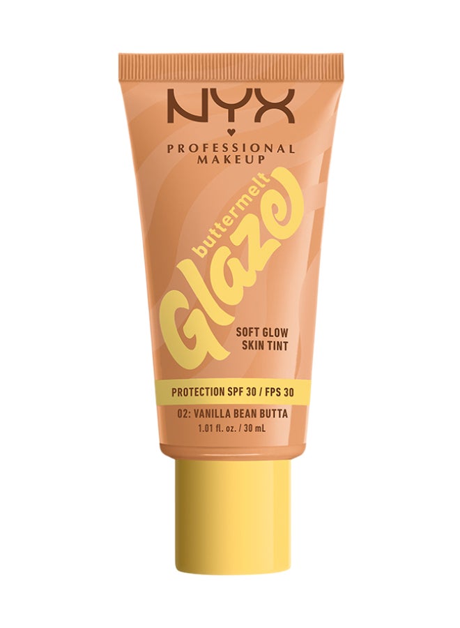 Buttermelt Glaze Soft Glow Skin Tint + SPF/FPS 30 Foundation 12h Wear Vanilla Bean Butta