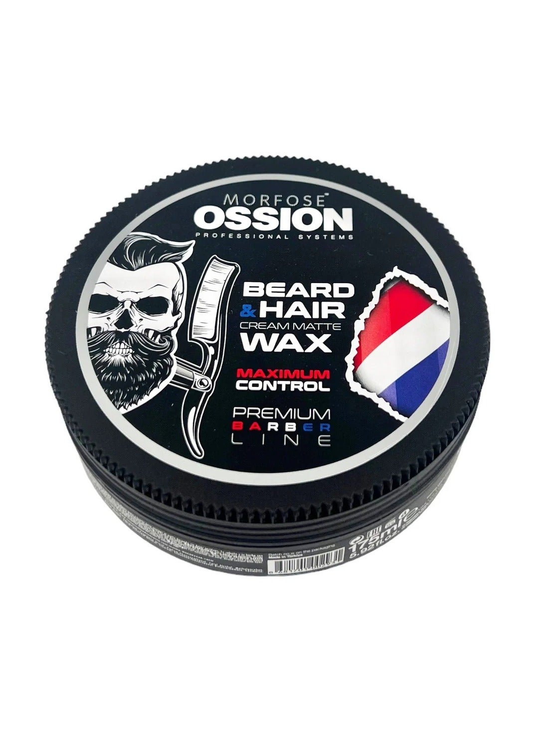 Morfose Ossion Beard & Hair Cream Matte Wax 175ml - Strong Hold, No Residue