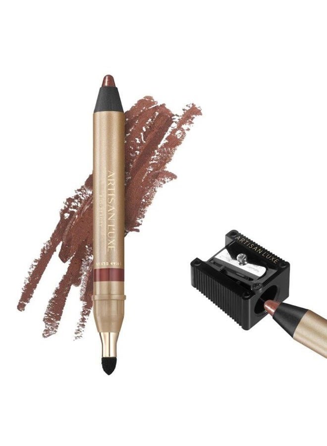 Beauty Velvet Jumbo Eyeliner Pencil - Smokey Eyes in 3 Minutes - Water-Proof, Smudge-Proof, Long-Lasting - Age-Defying Essential Oils (Shade: Shimmering Bronze)