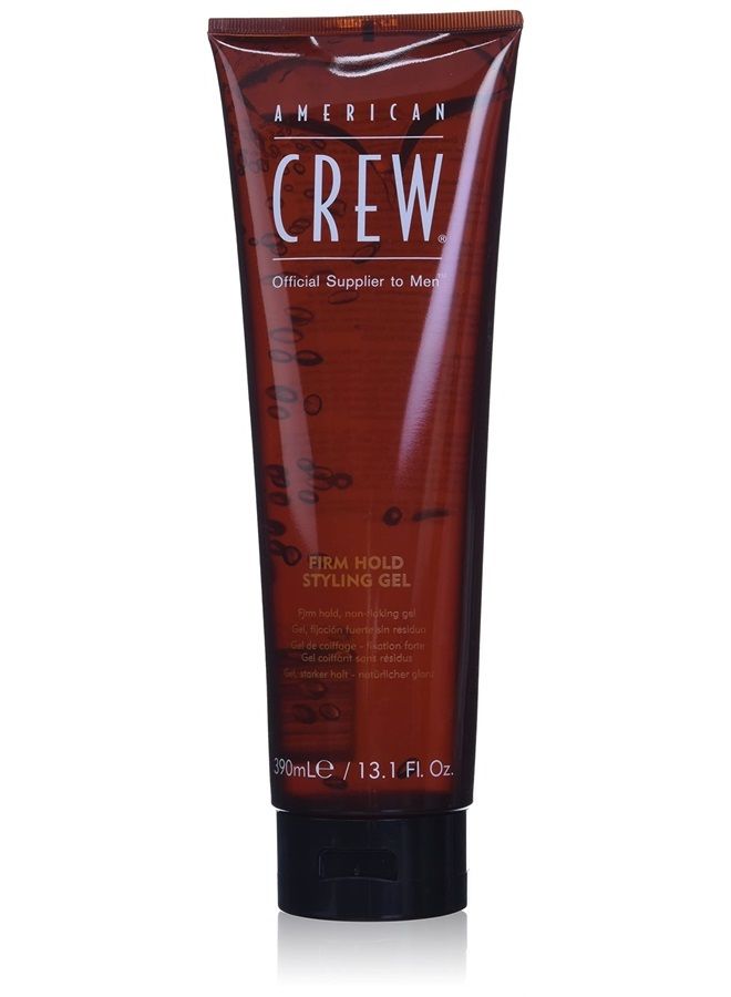 Men's Hair Gel by American Crew, Firm Hold, Non-Flaking Styling Gel, 13.1 Fl Oz