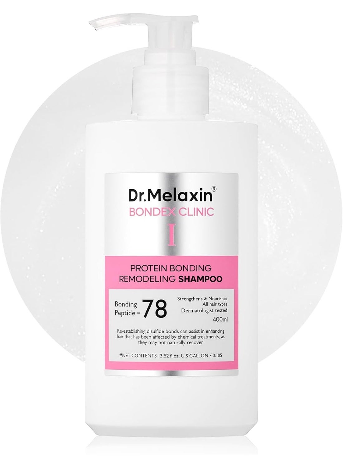 Dr.Melaxin Bondex Protein Bonding Remodeling Shampoo with Argan Oil | Strengthening Keratin & Peptides Bonder | Repair Hair | 13.52 fl.oz.