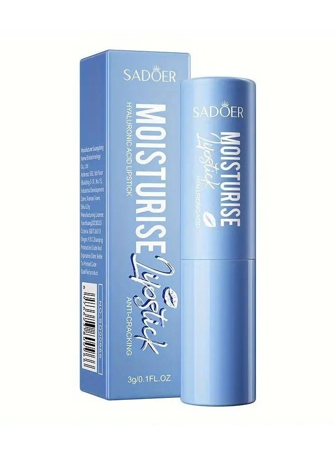 Hyaluronic Acid Lip Balm - 3g, Glossy Finish, Hypoallergenic for All Skin Types, Day & Night Use, Moisturizes Dry Lips