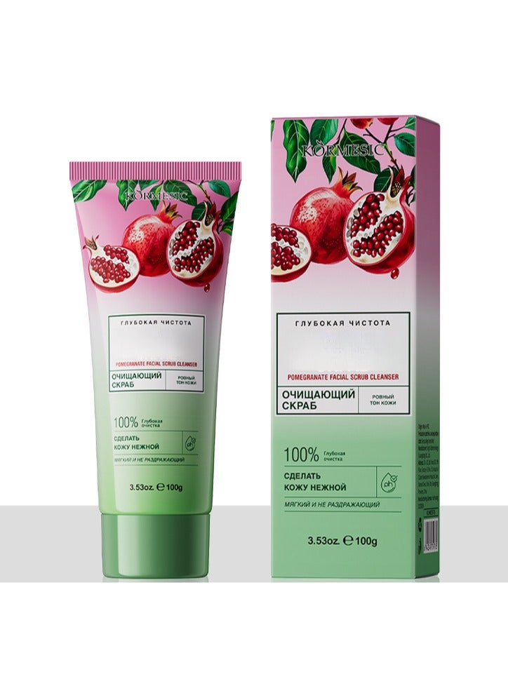 Pomegranate Facial Scrub - 100g Antioxidant Brightening Exfoliato