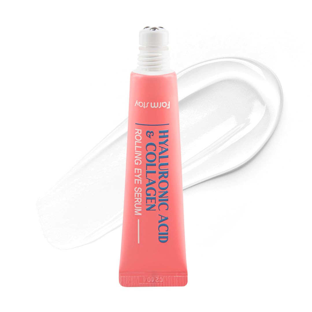 Farmstay Hyaluronic Acid Roll-on Eye Serum with 2% Niacinamide & Collagen â€“ Hydrating Korean Eye Roller for Dark Circles, Puffy Eyes & Wrinkles â€“ 0.84 fl. oz.