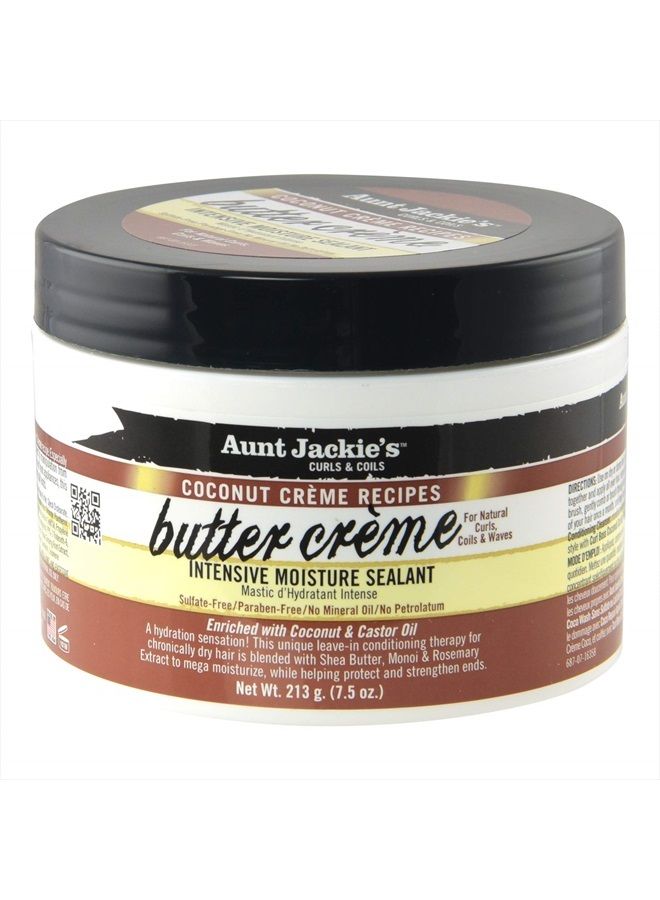 Coconut Cr√®me Recipes Butter Cr√®me Intensive Moisture Sealant, Leave-In Conditioning Therapy for Dry Hair, 7.5 oz
