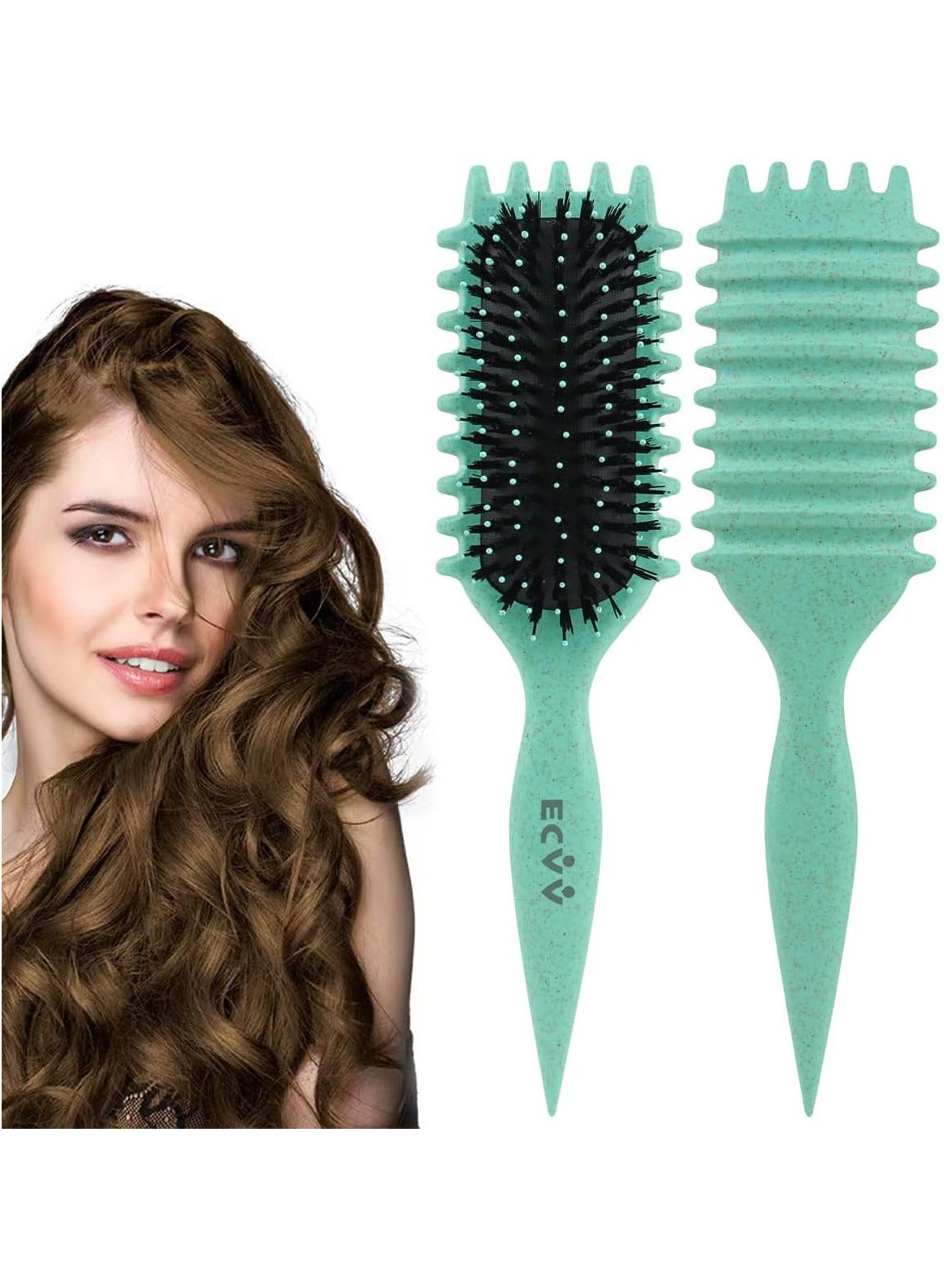 Bounce Curl Define Styling Brush - Premium Curly Hair Brush, Wet & Dry Detangler, Essential Tool for Shaping & Perfecting Your Curls