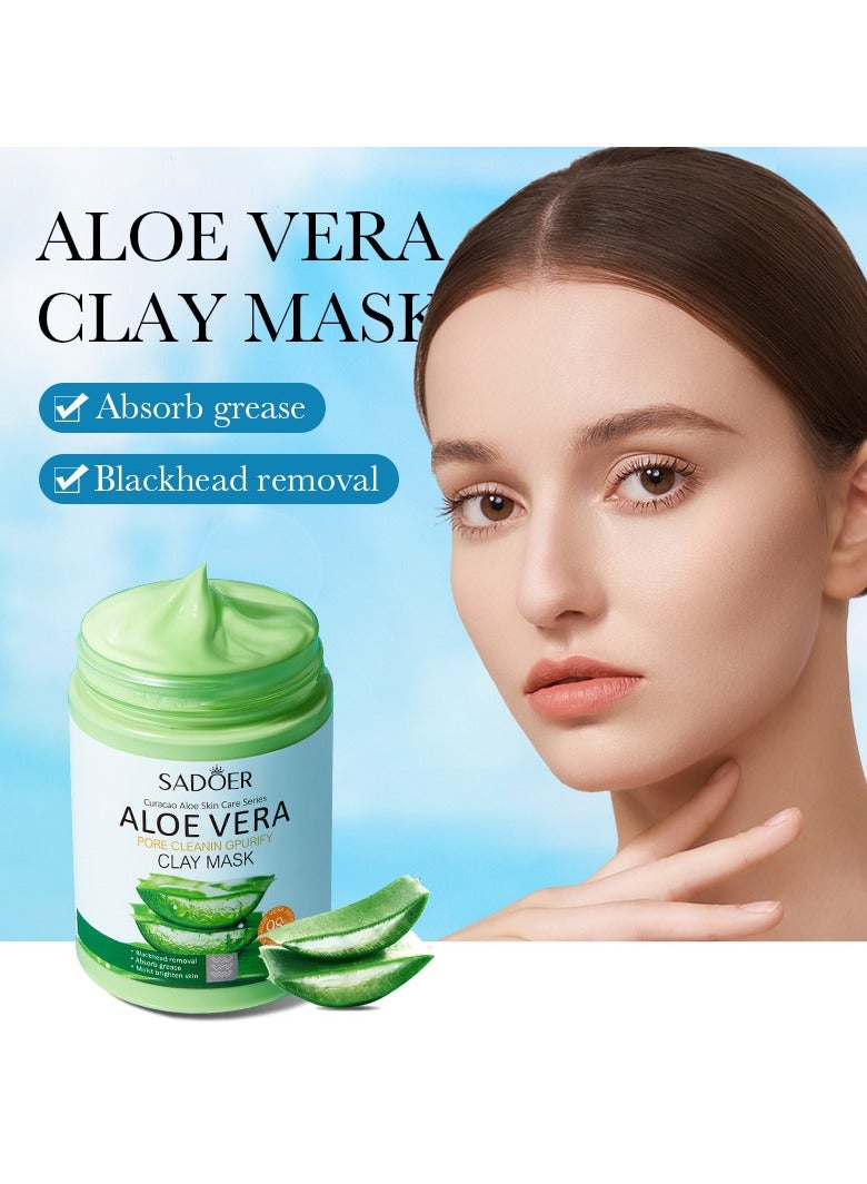 100g Aloe Vera Pore Clearing Mud Mask, Delicate Skin, Cleansing Facial Gel Mud Mask !