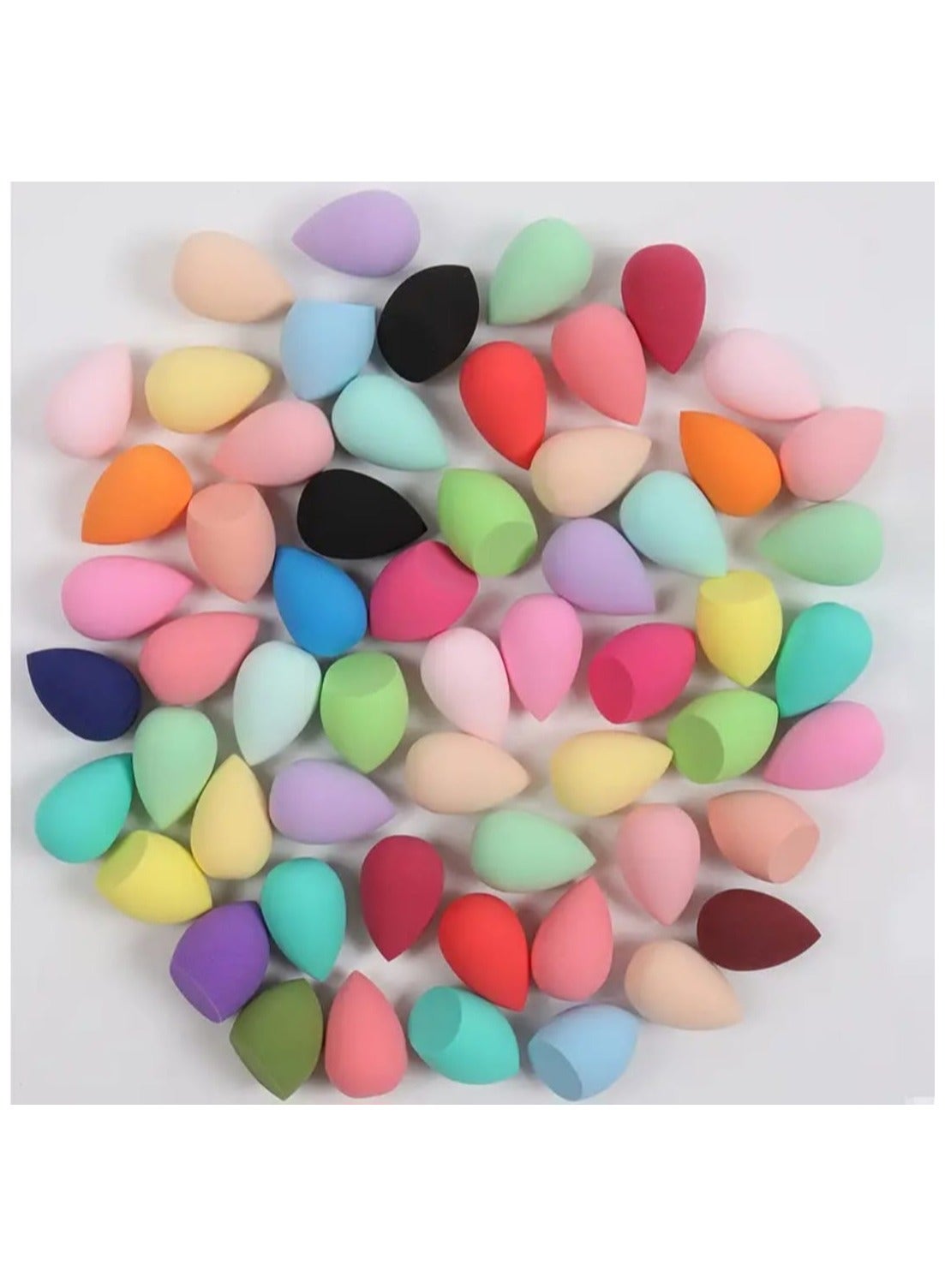 60 Pcs Makeup Sponges, Foundation Mixing Beauty Sponge, Liquid Cream, Powder Flawless, Multi Color, Dry Wet Foundation Makeup