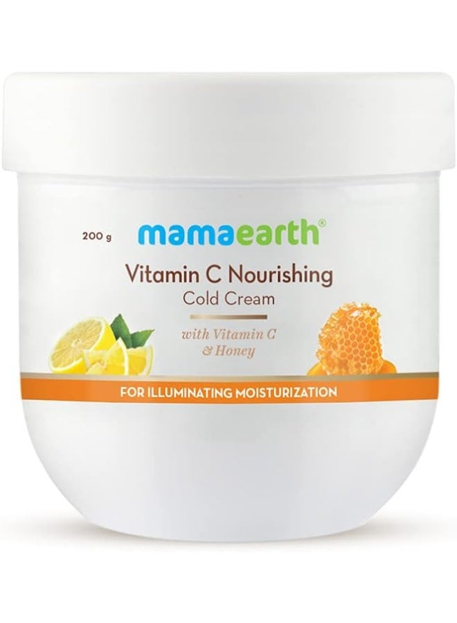 Mamaearth Vitamin C Nourishing Cold Winter Cream for Face & Body with Vitamin C & Honey for Illuminating Moisturization - 200g
