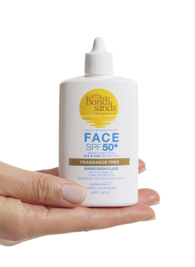 SPF 50+ Fragrance Free Face Fluid 50ml | Ultra-Light Broad Spectrum Daily Facial Sunscreen | Non-Comedogenic UVA UVB Protection for Oily & Sensitive Skin | Reef-Safe Oil-Free Lightweight Face SPF - image 3
