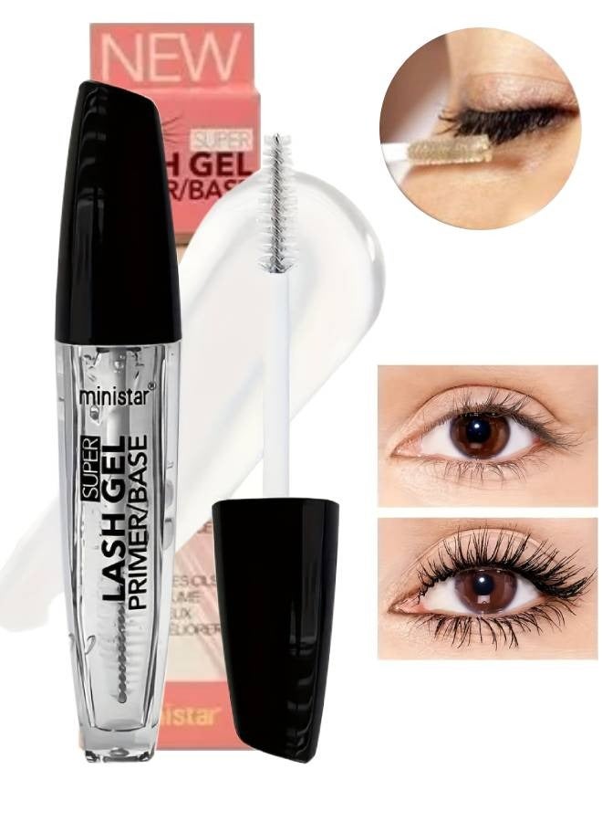 Lash Gel Primer Base Volume Booster Lash Primer Mascara Strengthening and Conditioning White Mascara Formula  Separates Eyelashes and Sets Eyebrow Lash and Brow Gel Mascara Eye Makeup