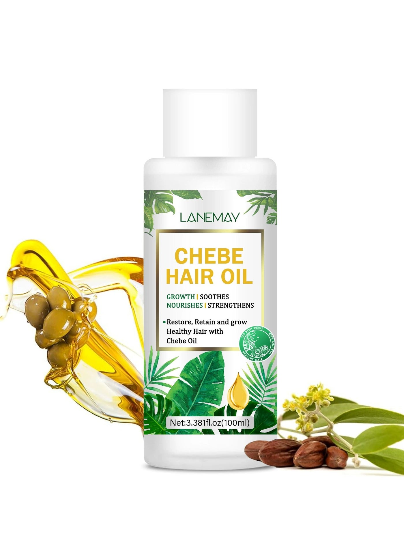 Hair Care Oil – Nourishing Repair for Dry Damaged Heat Treated Color Treated Hair, Non-Greasy Smooth Shiny Formula