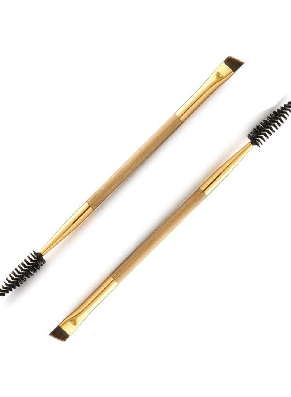 2-Piece Dual Ended Eyebrow Professional Angled Lash Brushes