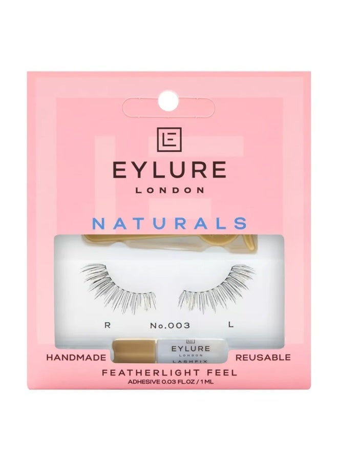 Naturals Featherlight Feel Reusable False Eye Lashes No. 003, Pack of 1 Pair