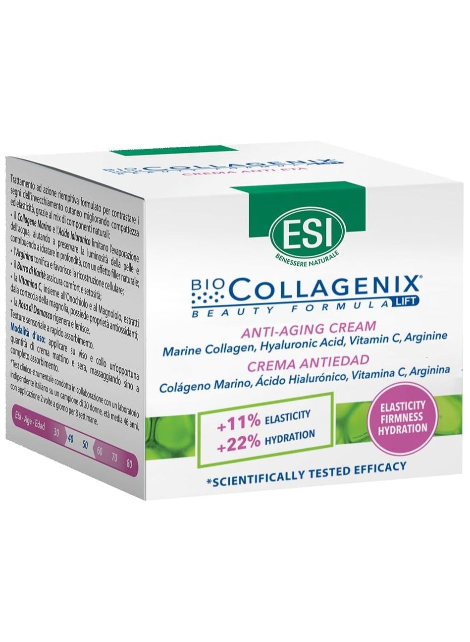 Anti-Aging Cream with Marine Collagen, Hyaluronic Acid & Vitamin C – Deep Hydration, Firming & Skin Rejuvenation, Reduces Visible Aging, Fights Wrinkles, Even Tone & Youthful Radiance