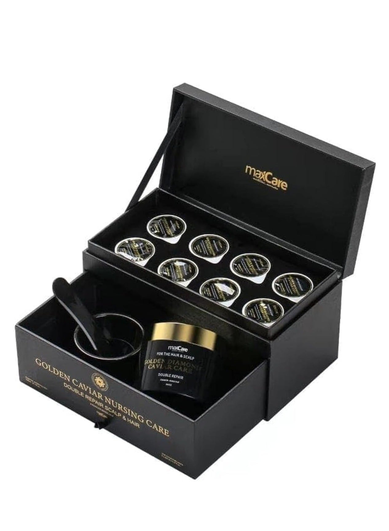 Maxcare Golden Caviar Double Scalp Repair Treatment | Intensive Scalp & Hair Care | No-Steaming Required | Anti-Aging & Nourishing Formula