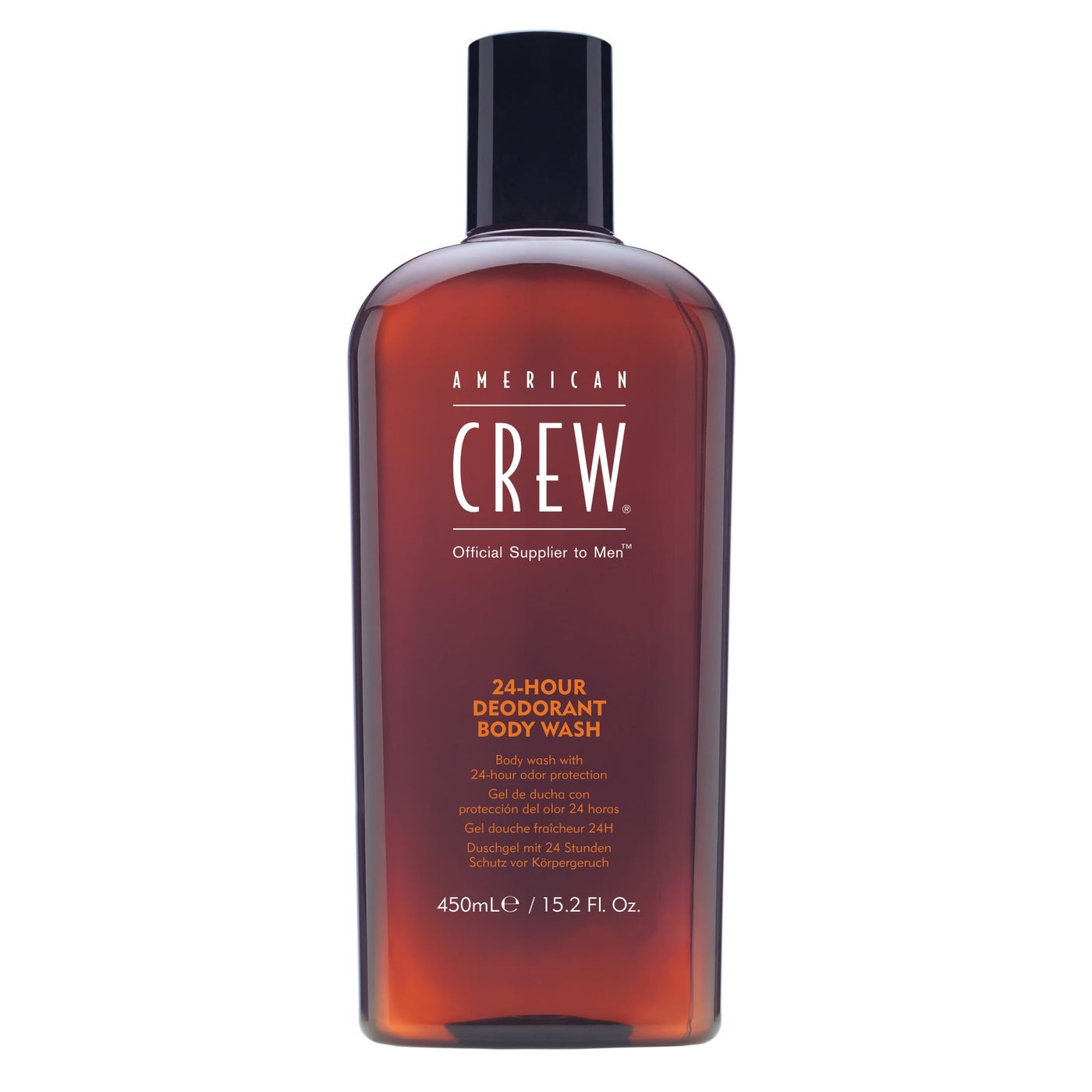 American Crew Men's Deodorant Body Wash with 24 Hour Odor Protection, Skin Care Gift for Him, 15.2 fl oz