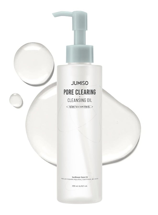 JUMISO Pore Clearing Cleansing Oil Vegan Gentle Makeup Remover Blackhead Care 200ml