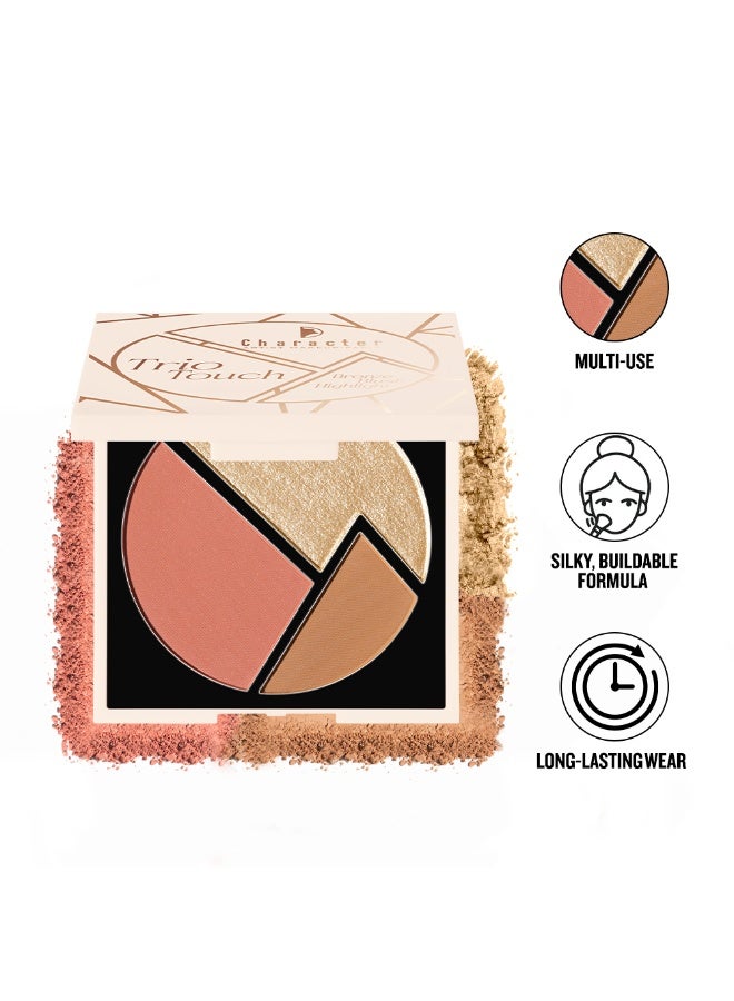 Character Trio Touch Bronze Blush-Highlight Palette