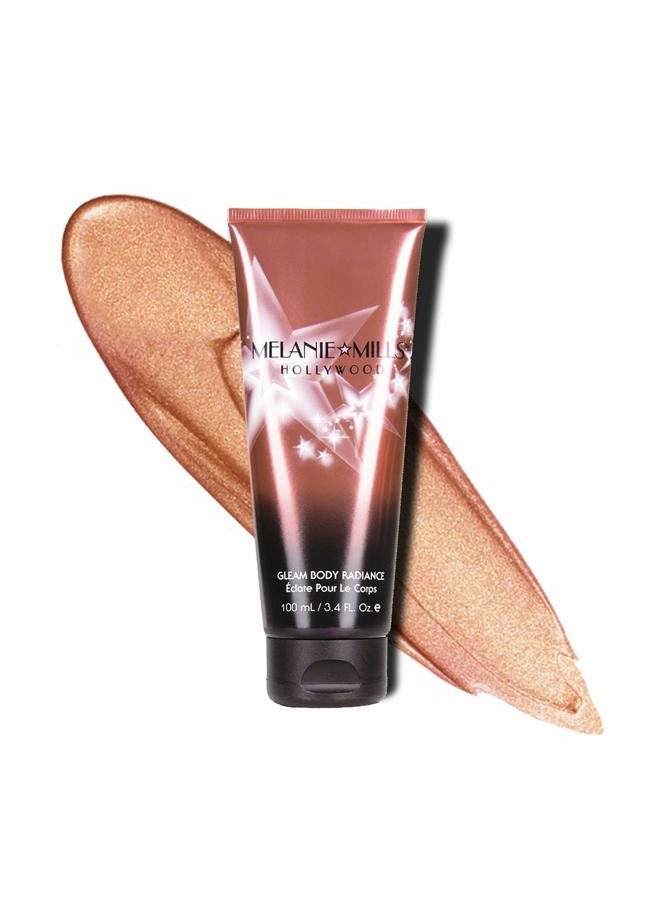 Gleam Body Radiance All In One Makeup, Moisturizer & Glow For Face & Body - Rose Gold, 3.4 fl.oz.