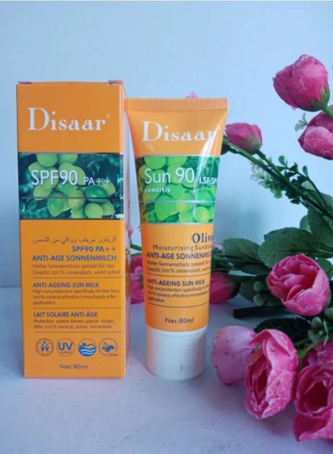 Olive Moisturizing Sunscreen, Anti-Aging 80 ml