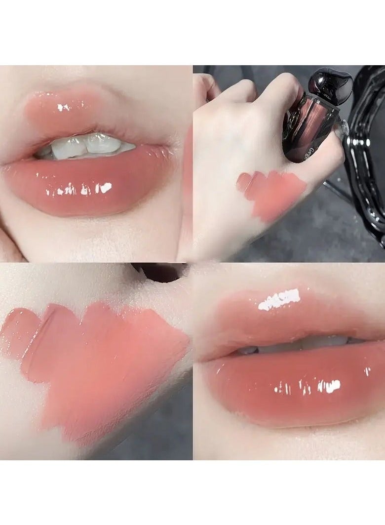Ice Mountain Lava Lip Glaze - Long-Lasting, Moisturizing, Waterproof, Non-Stick, Non-Fading Mirror Glossy Lipstick for All Skin Types - Berry, Brown, Orange, Pink, Purple Shades for Adults #2