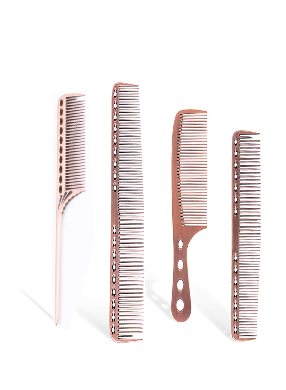 Hair Combs Aluminum Fine Pro Tail Combs Set Salon Hair Styling Tools Hair Stylist Accessories Daily Use Strong Durable Anti Static  for Men Woman 4PCS