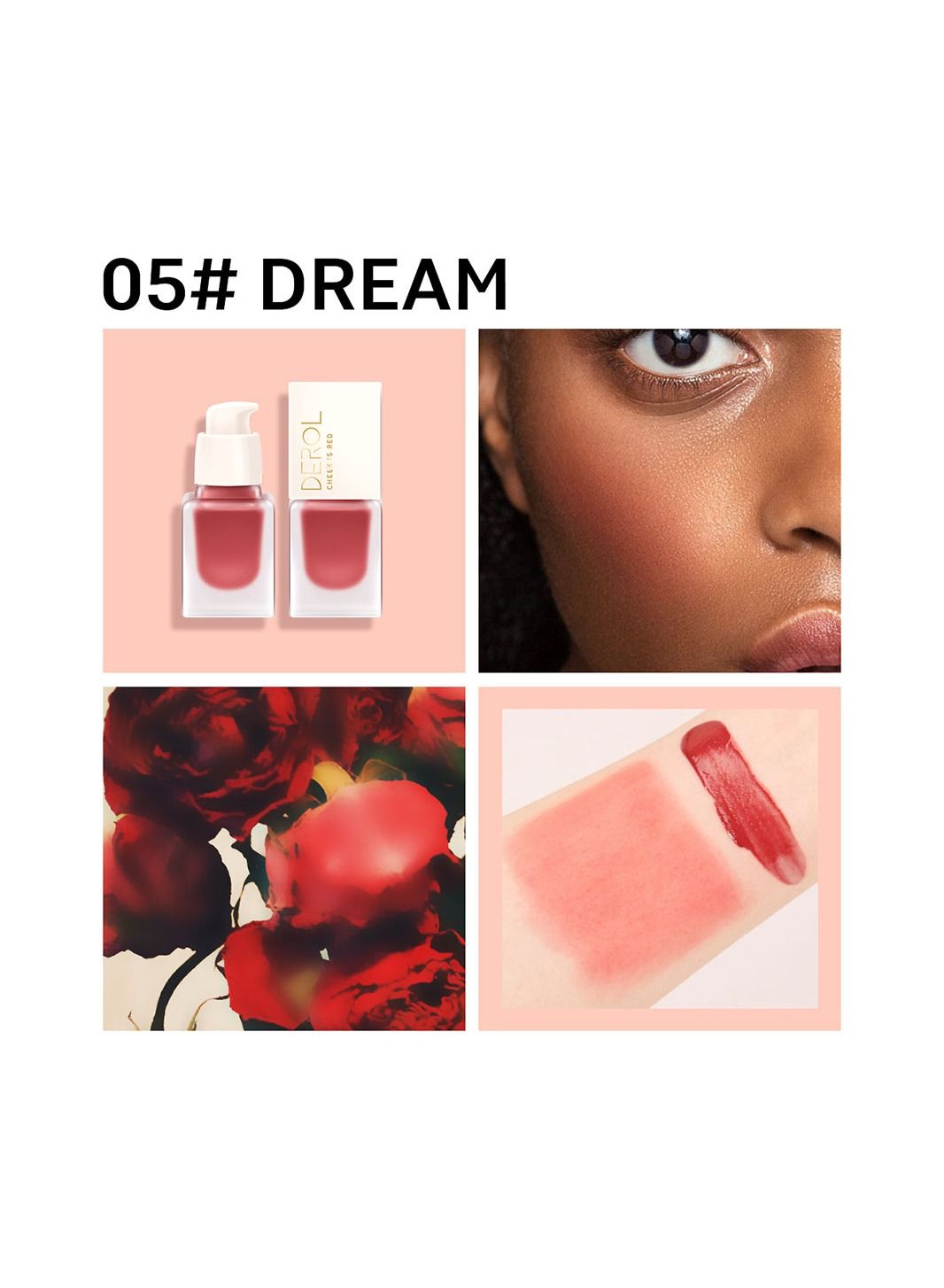 Mousse Liquid Cream Blush For Cheeks Face Blushes Stick Palette Bronzer Highlighter Shape Contour Moisturizing And Breathable Matte Finish Long-wearing Waterproof For Women Makeup