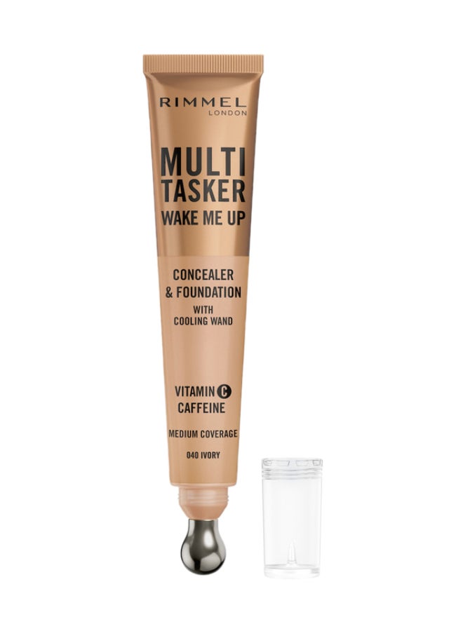 Multi-Tasker Wake Me Up Concealer & Foundation - 40 - Ivory, 20ml