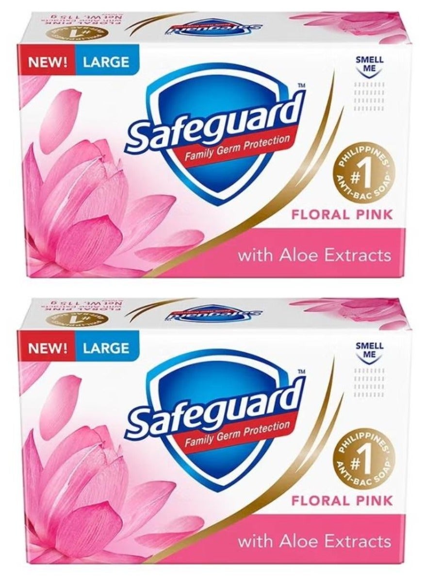 Floral Pink With Aloe Extracts Soap 115g 2pcs