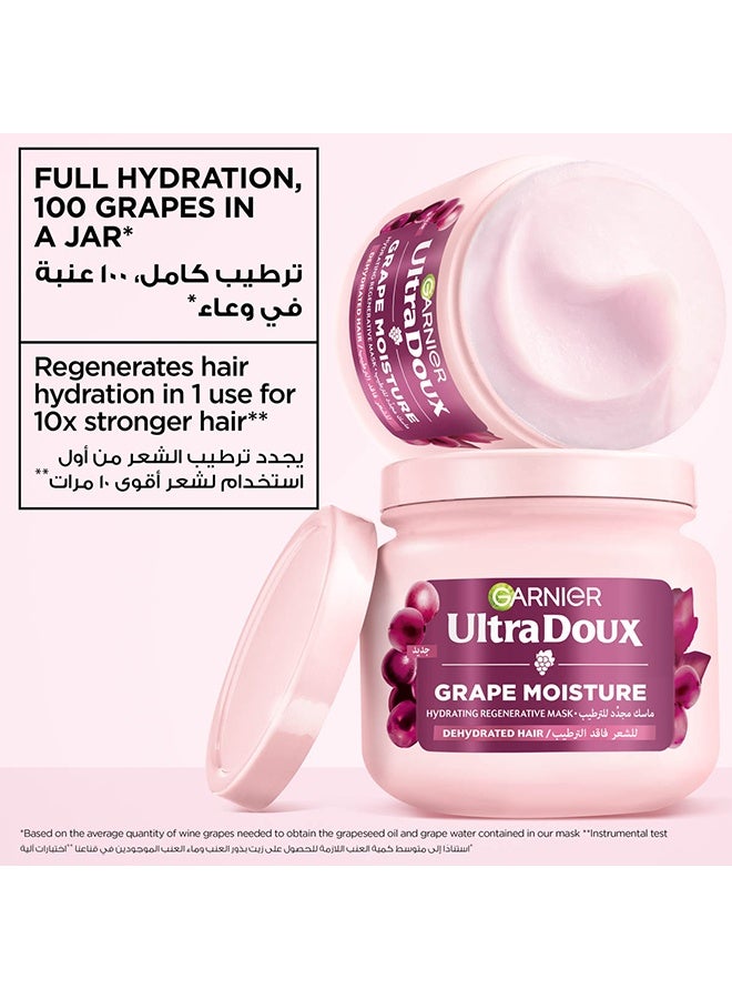 Ultra Doux Grape Moisture - Hydrating Regenerative Mask for Dehydrated Hair - 340ml - image 3