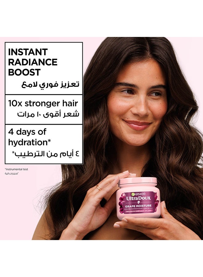 Ultra Doux Grape Moisture - Hydrating Regenerative Mask for Dehydrated Hair - 340ml - image 6