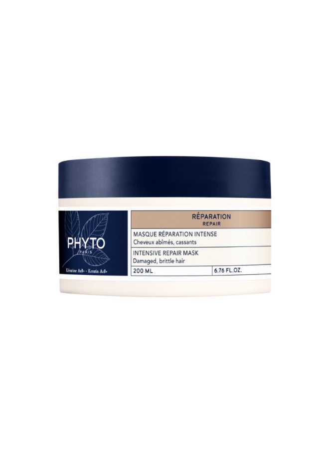 Phyto Repair Restructuring Mask - Restores and consolidates damaged and brittle hair fibres, Sulfate-free, Paraben-free, Silicone-free, Gluten-free 200ml