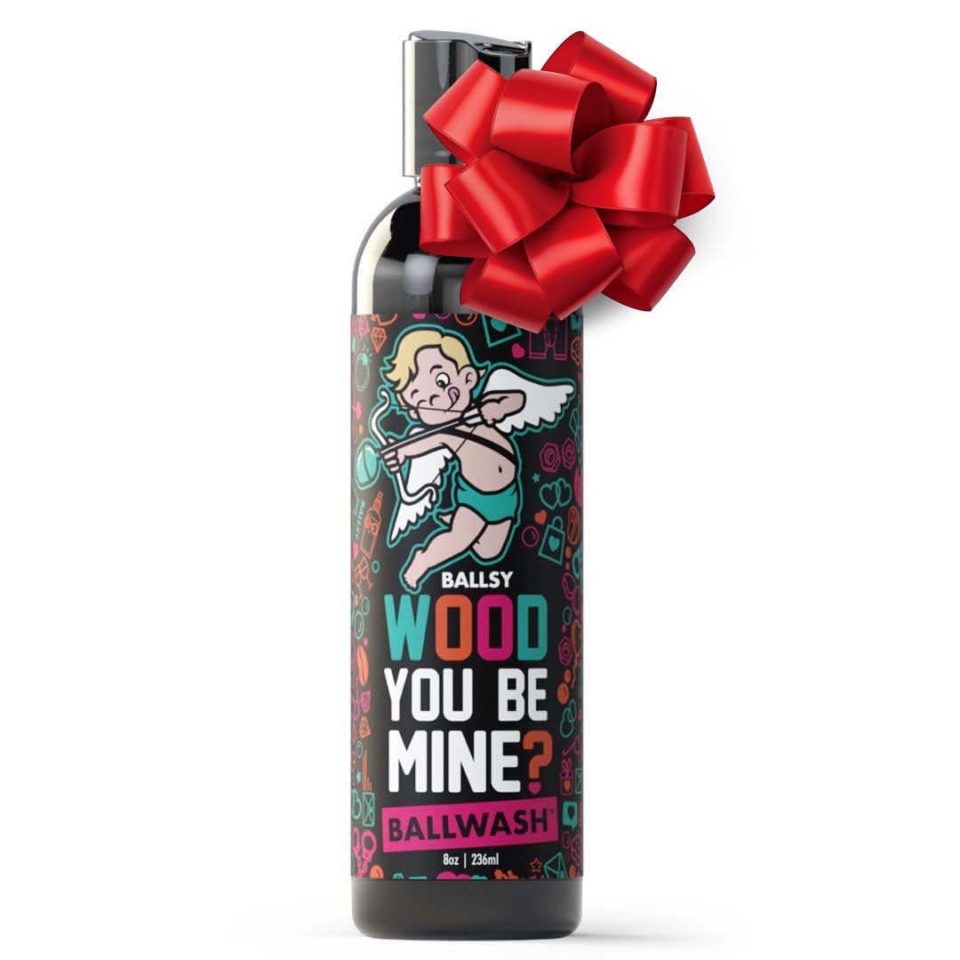 Ballsy Ballwash Wood You Be Mine Charcoal Body Wash for Men, Soap, Moisturizing, Shower Gel, w/Coconut Oil and Aloe Vera, Drift & Dunes Scent, 8 Fl oz