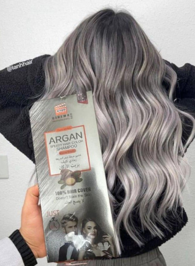 Argan Speedy Hair Color Shampoo Intense Metallic 420 ML